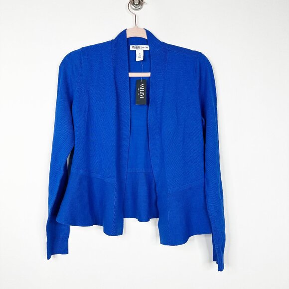 NWT White House Black Market Cardigan XS Blue Long Sleeve Open Cobalt #WHBM2 - Picture 2 of 9